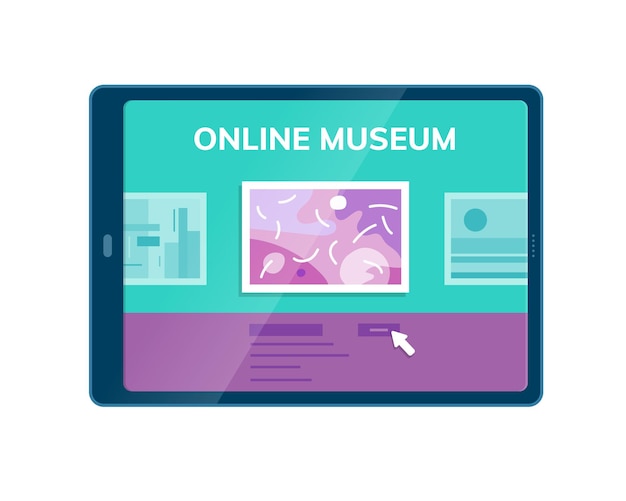 Online museum mobile app Virtual art exhibition