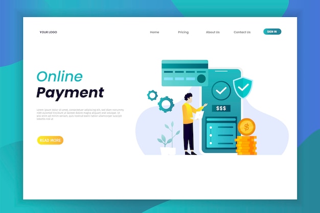 Online payment landing page