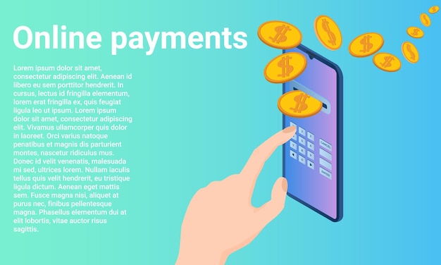 Online payments The concept of money transfers using digital technologies