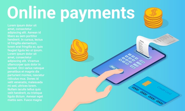 Online payments The concept of money transfers using digital technologies