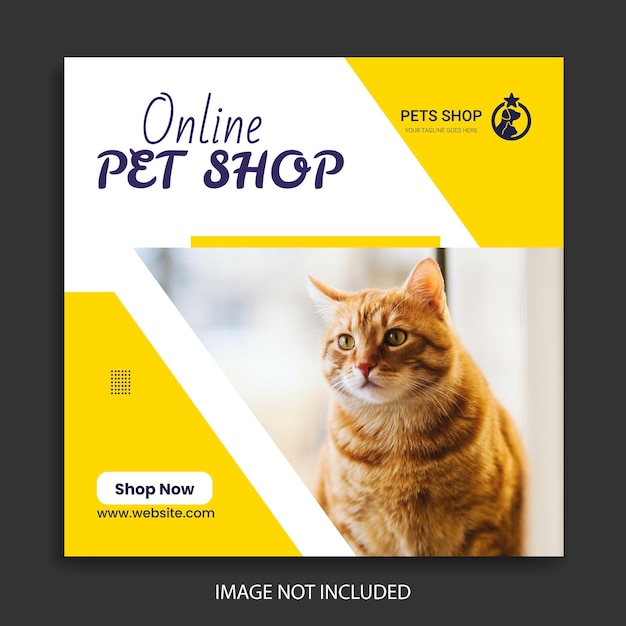 online pet social media post Instagram template design premium vector