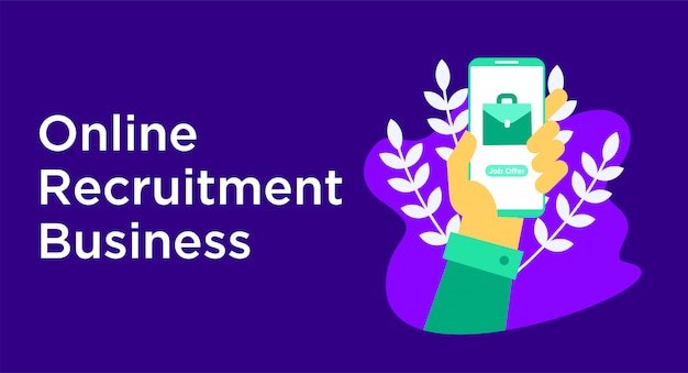 online recruitment business illustration