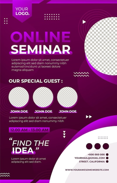 Online Seminar Poster Template