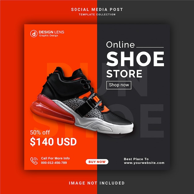 Online Shoe Store Social Media Post Template