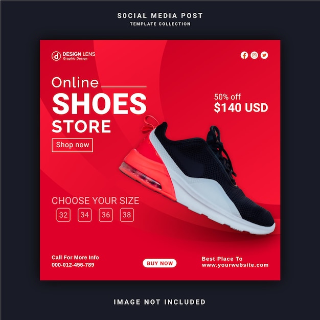 Online Shoes Store Social Media Post Template