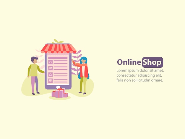 online shop e-commerce background design