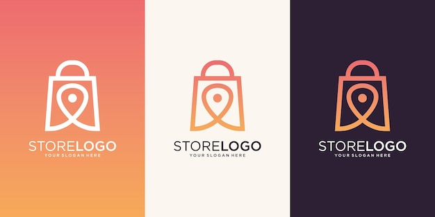 online shop logo design vector sale icon market symbol