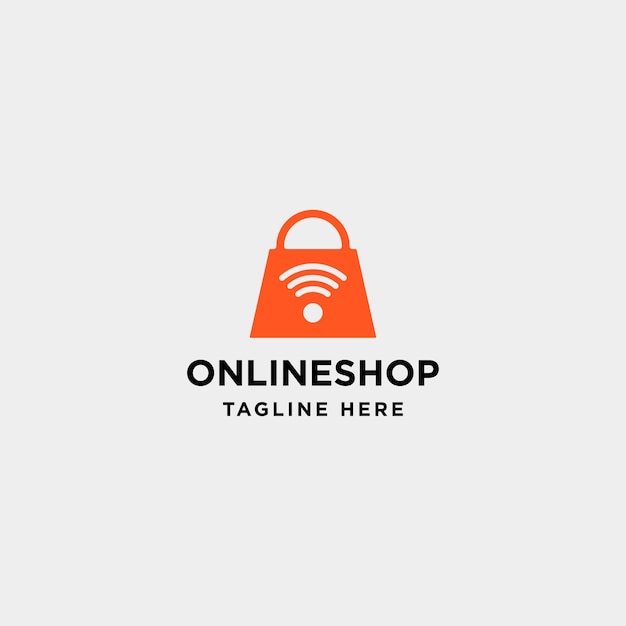 Online shop logo design vector sale market symbol icon illustration