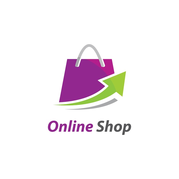 Online shop logo template icon