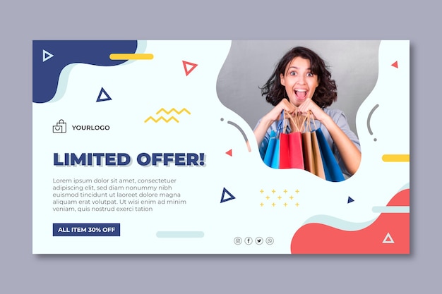 Online shopping banner template