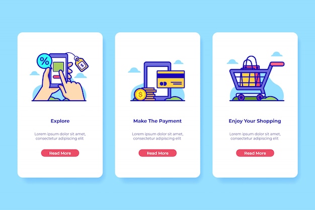Online Shopping On-boarding Interface