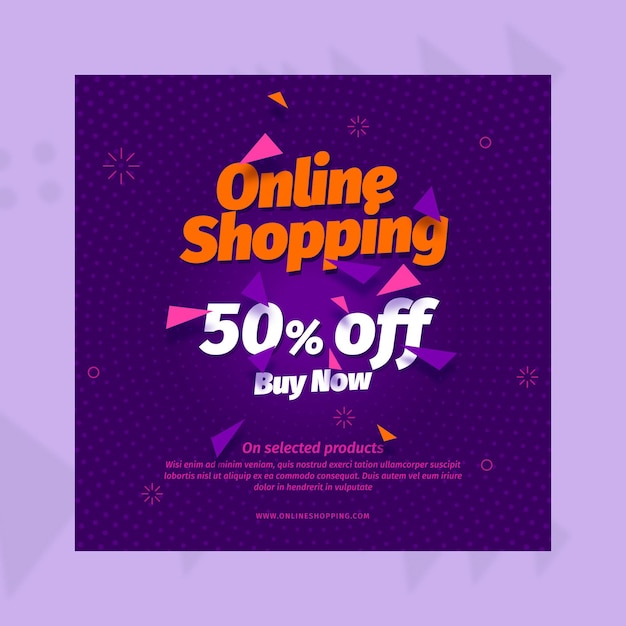 Online shopping flyer template