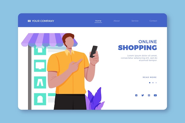 Online shopping - landing page