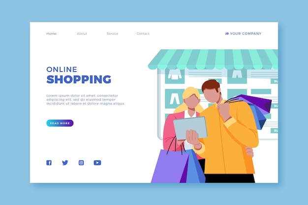 Online shopping - landing page