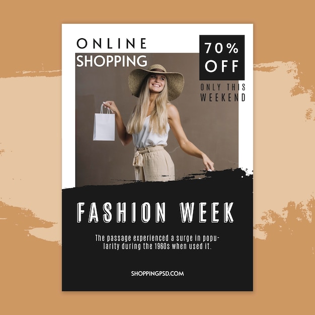 Online shopping poster template