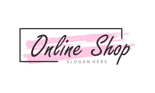 Online shopping template logo design