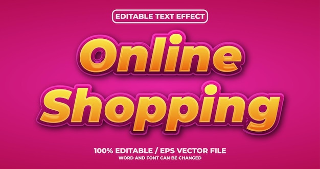 Online shopping text effect style