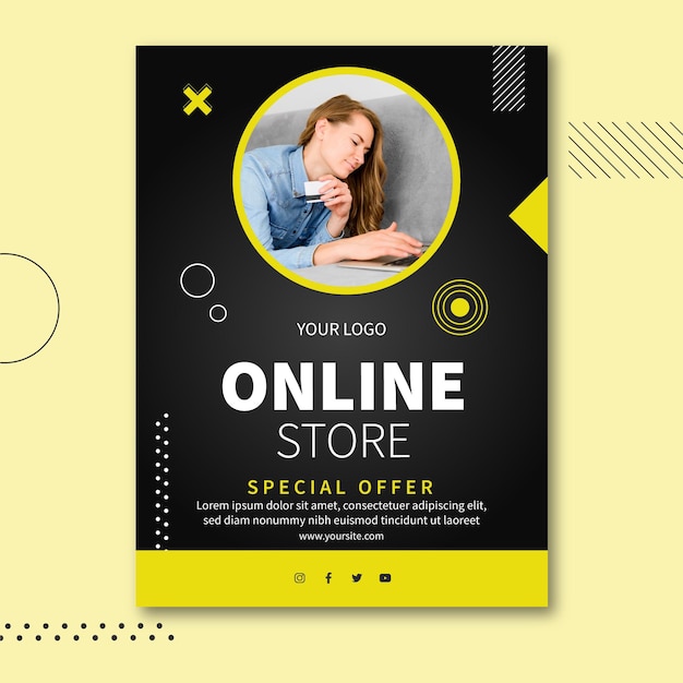 Online store concept poster template