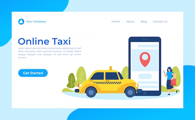 Online Taxi Landing Page