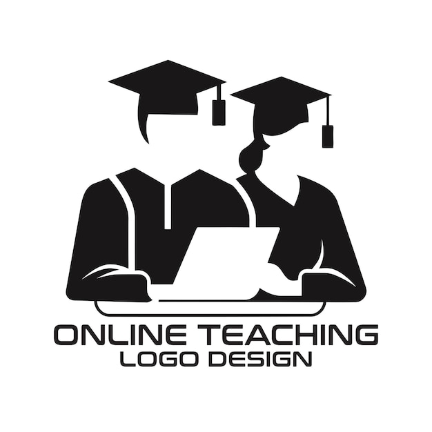 Online Teaching Vector Logo Design