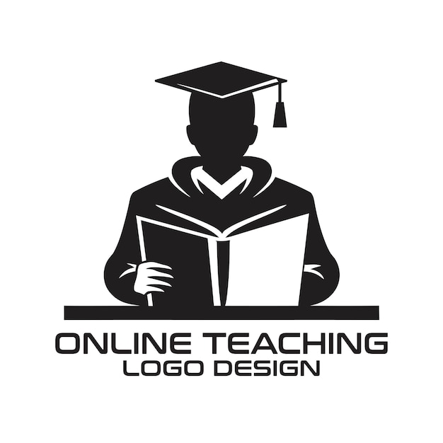 Online Teaching Vector Logo Design