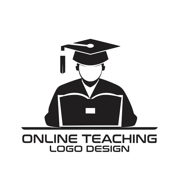 Online Teaching Vector Logo Design