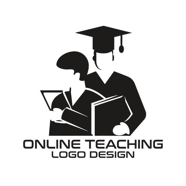 Online Teaching Vector Logo Design