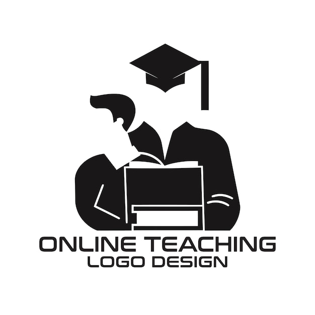 Online Teaching Vector Logo Design