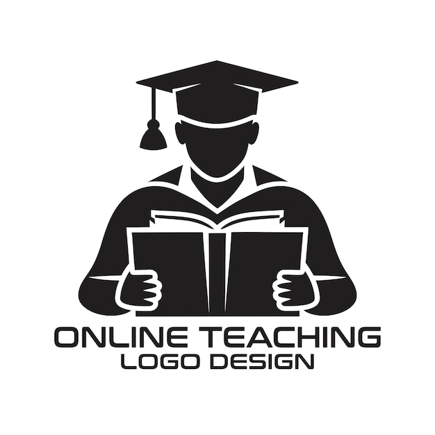 Online Teaching Vector Logo Design