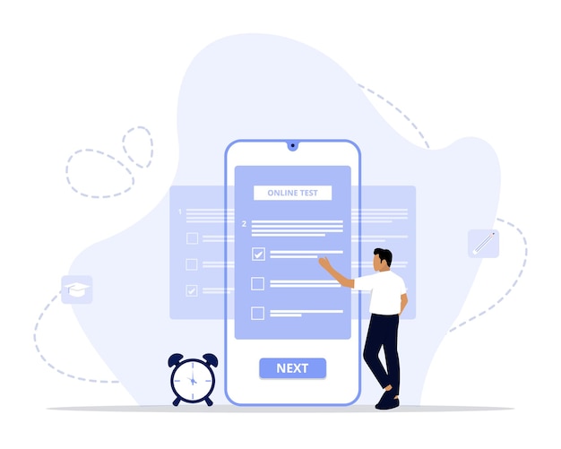 Online testing concept illustration