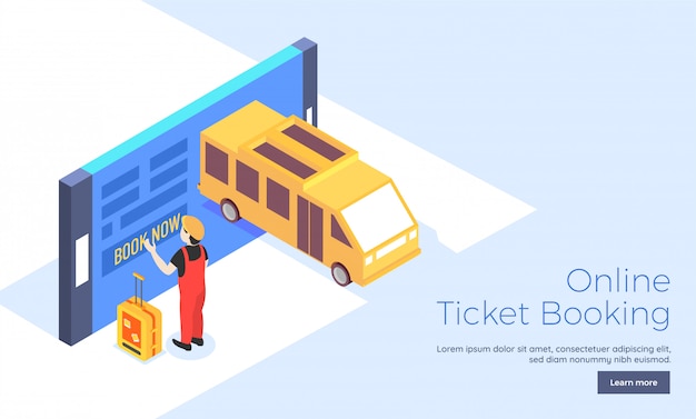 Online Ticket Booking landing page.