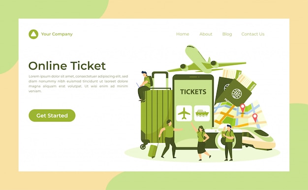 Online Ticket  Landing Page