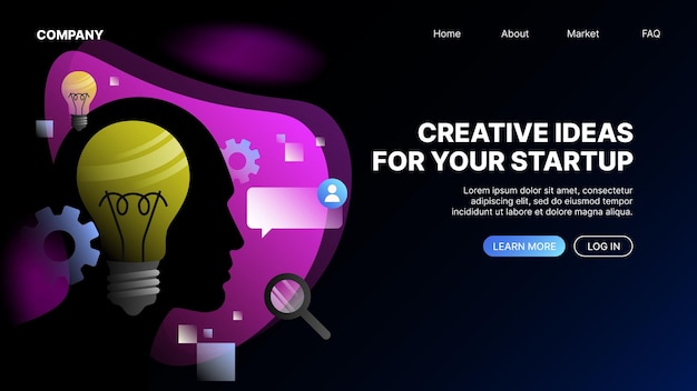 Online Tools for Startups Landing WebPage Template