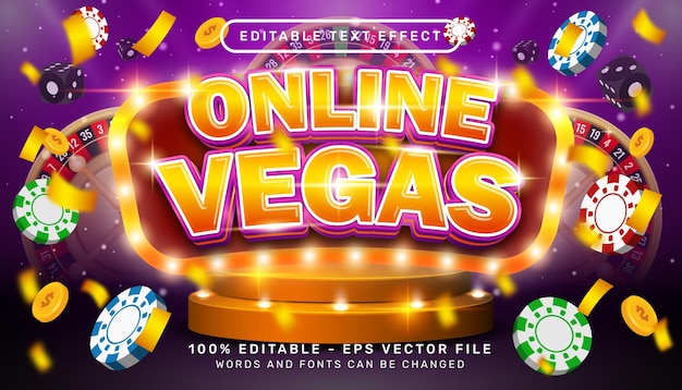 online vegas 3d text effect and editable text effect