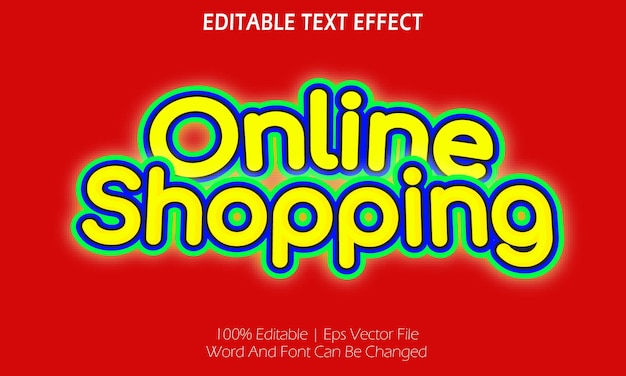 onlineshopping editable text style effect