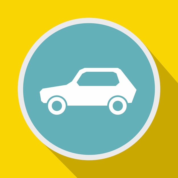 Only motor vehicles allowed road sign icon in flat style on a yellow background