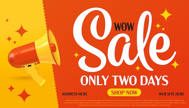 Only two days wow sale special offer poster