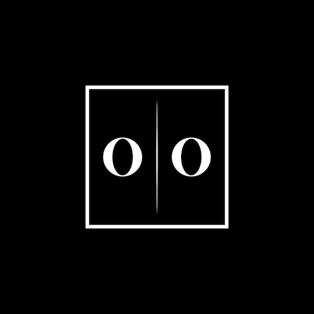 Vector oo minimalist typography logo