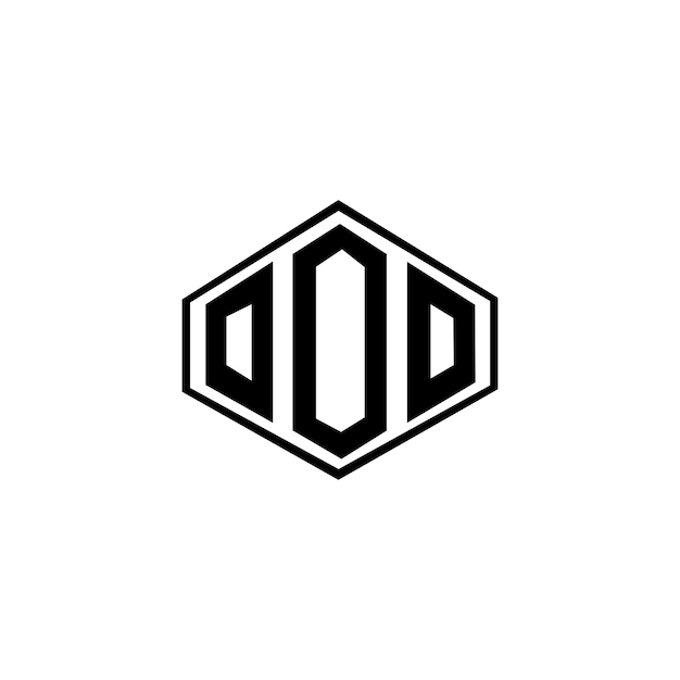 ooo font symbol monogram vector flat letter logo design