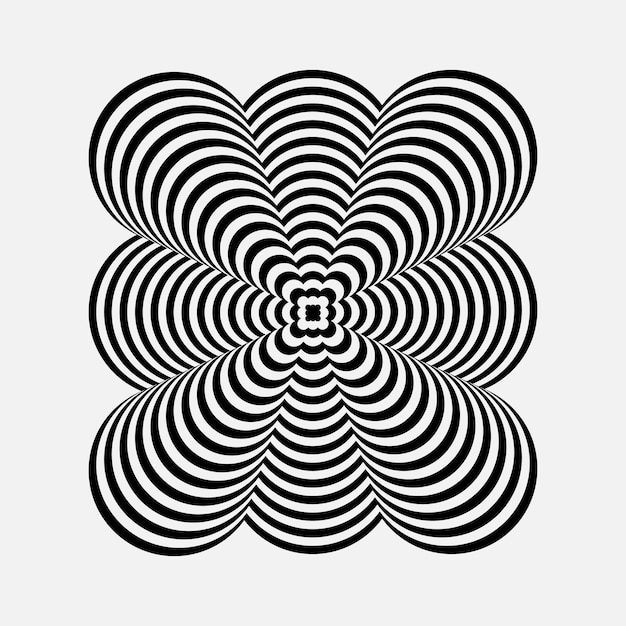 Op art design Swirl movement oval lines pattern and texture