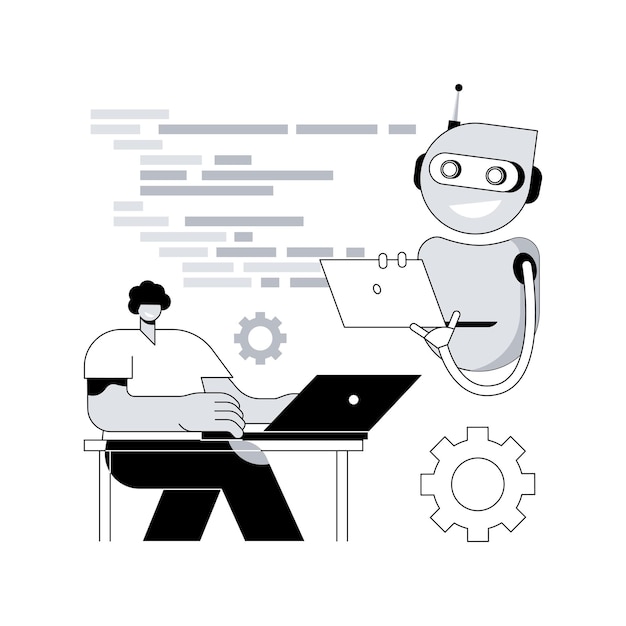 Open automation architecture abstract concept vector illustration