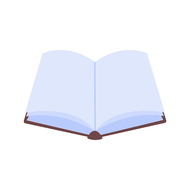 Open blank book illustration School supply Back to school Open book icon for reading and writing