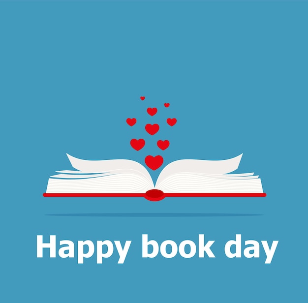 Open book icon Concept of love story literary fiction genre