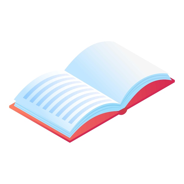 Open book icon Isometric of open book vector icon for web design isolated on white background