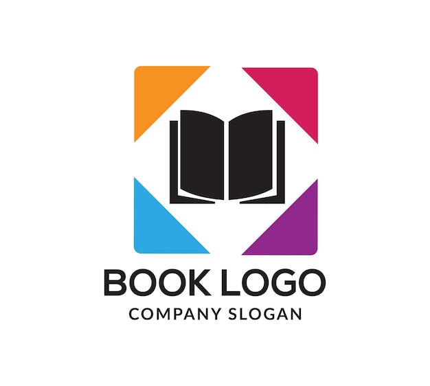 Open Book Logo Tidewater Green Shape Linear Style Book Icon isolated on Double Background Usable