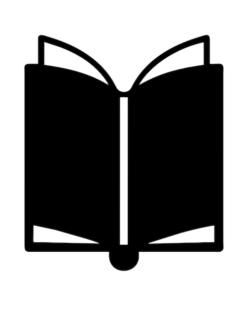 Vector open book pictogram