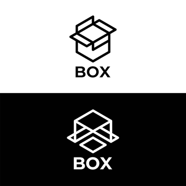 open box delivery logo design vector illustration.