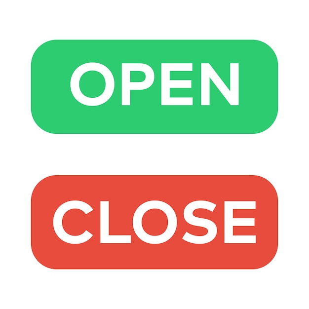 Open and close illustration on transparent background