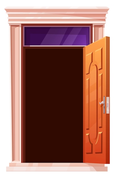 Open door Cartoon entrance Game interior doorway