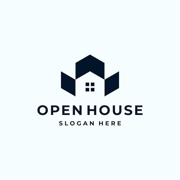 Open House Home Logo Design Inspiration